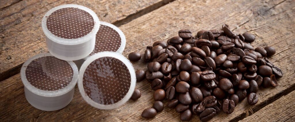 caffè in cialde e in grani